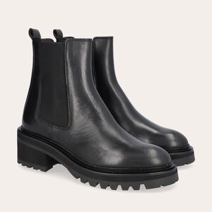Billi Bi Black Lugsole Chelsea Boots